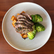 Chimichurri Flank Steak w/ Sweet Potato + Steamed Vegetables